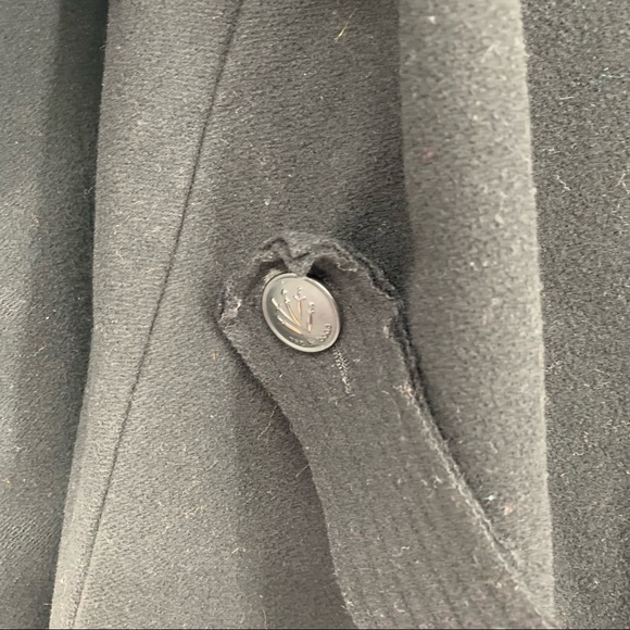 Rag & Bone Raw Hem Black Wool Pea Coat Size M - Picture 9 of 9